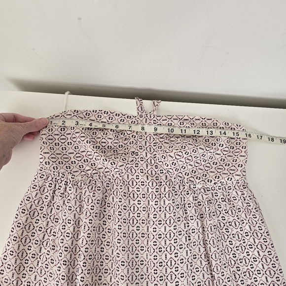 Madewell Silk Convertible Straps Dress Echo Grid Smocked Halter Neck Size 6 - Picture 10 of 15